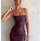 Vestido Midi de Couro