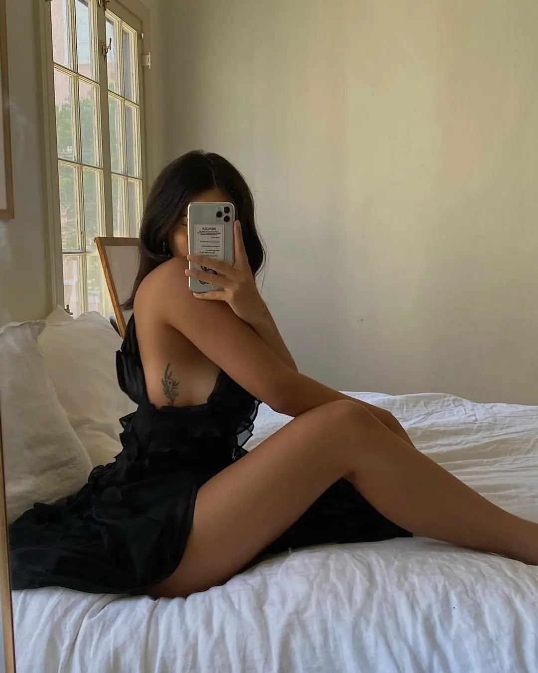 Vestido Longo no Chiffon com Babados