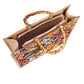  Bolsa  Bordada com Alça Bambu