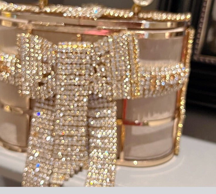 Bolsa de Balde Strass e Perola