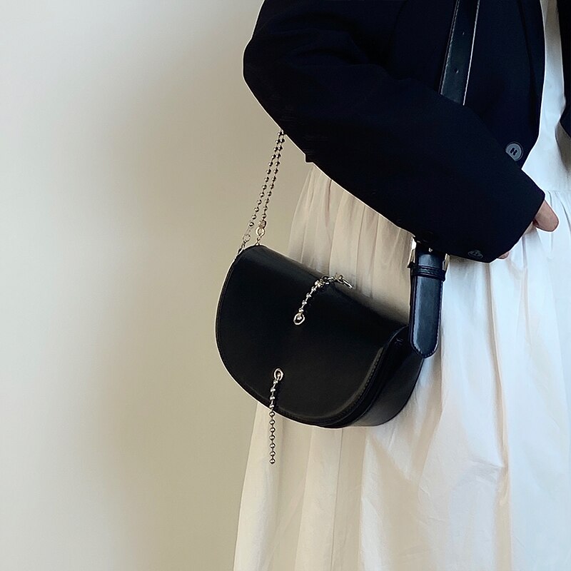 Bolsa de Couro Preta