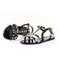   Sandália Rasteira Gladiadora com Spikes