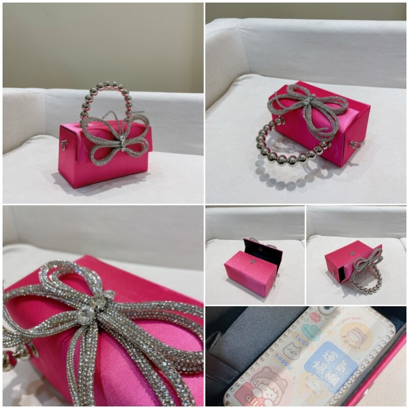 Mini Bolsa Strass Laço