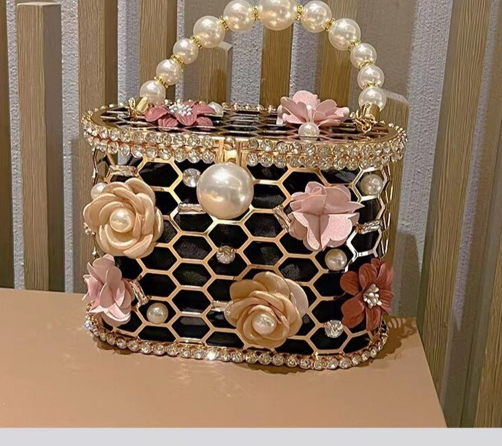 Bolsa de Balde Strass e Perola