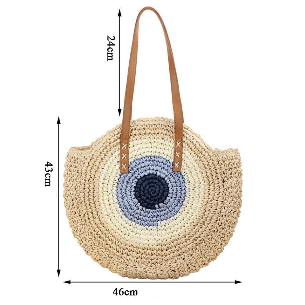 Bolsa de Ombro Tricô Praia