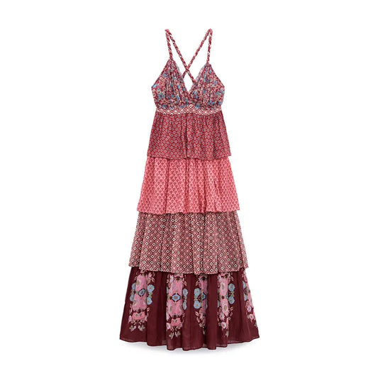   Vestido Longo com Babados