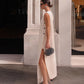 Vestido Longo Casual com Fenda Lateral