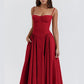  Vestido Longo Corset Retro 