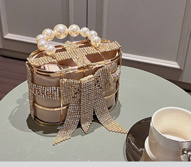 Bolsa de Balde Strass e Perola