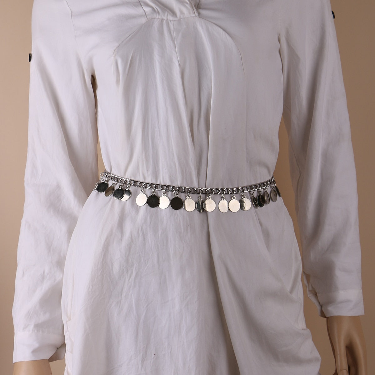 Cinto Corrente Metal Feminino Glamuroso