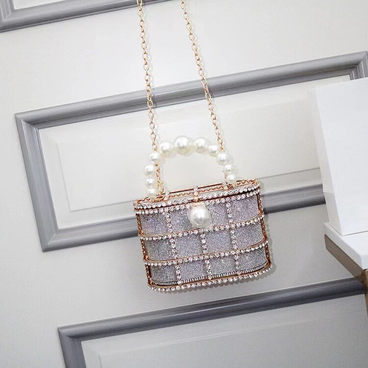 Bolsa de Balde Strass e Perola