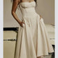  Vestido Longo Corset Retro 