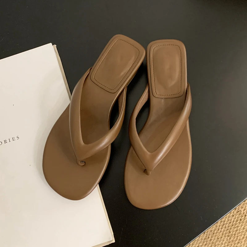  Chinelo Casual Minimalista Salto Baixo