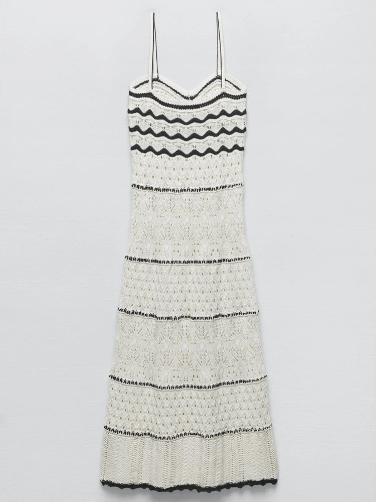  Vestido Tricô Longo