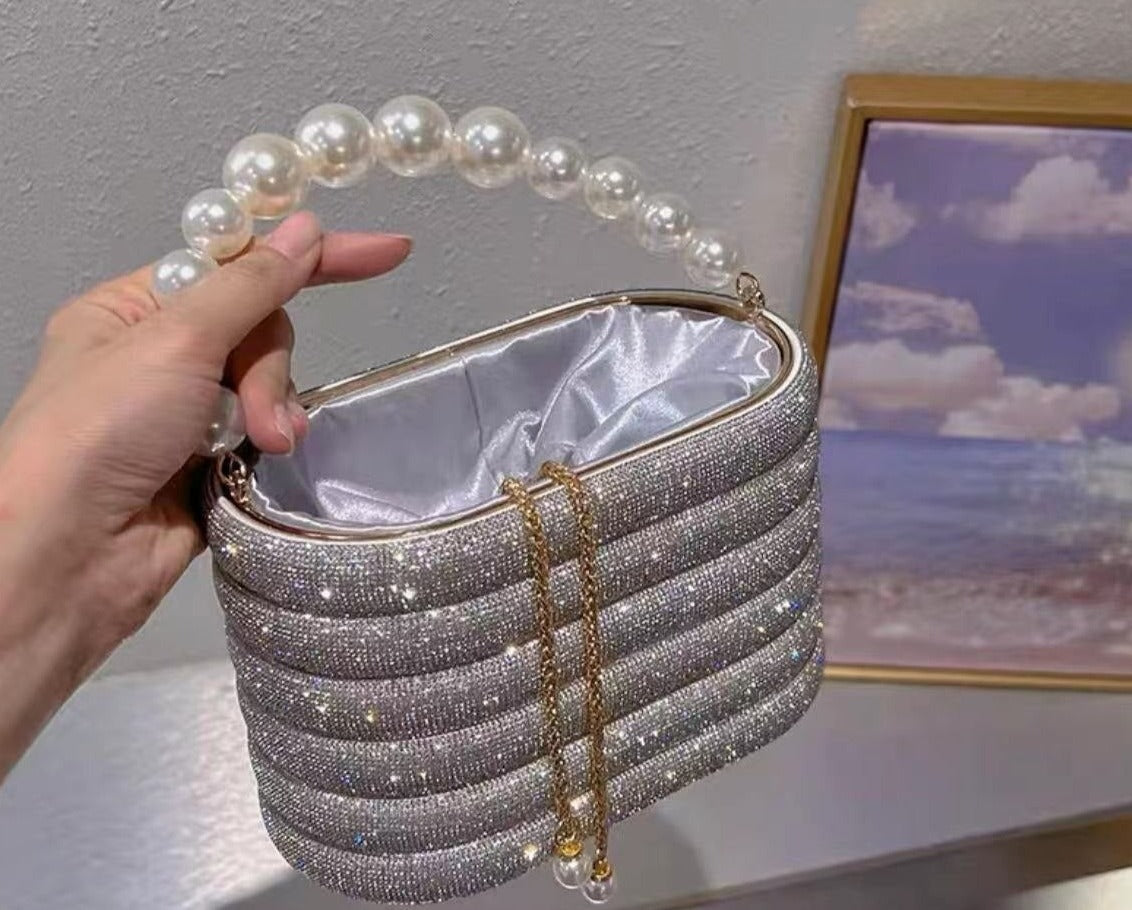 Bolsa de Balde Strass e Perola