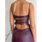 Vestido Midi de Couro