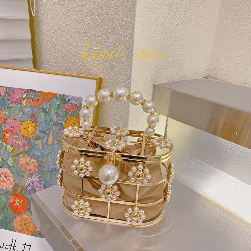 Bolsa de Balde Strass e Perola