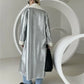 Casaco Trench Coat Feminino de Couro 