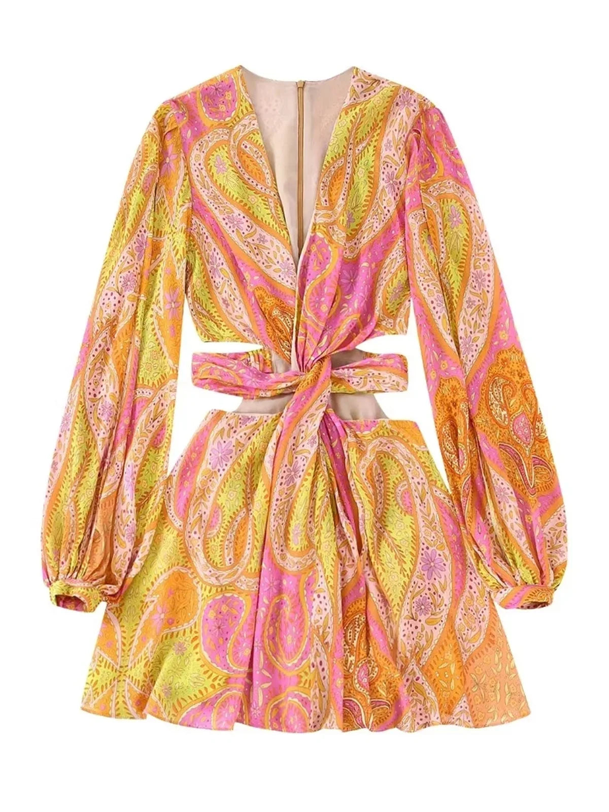  Vestido Chiffon Plissado 