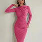   Vestido Longo Manga Comprida