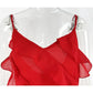 Vestido Longo no Chiffon com Babados