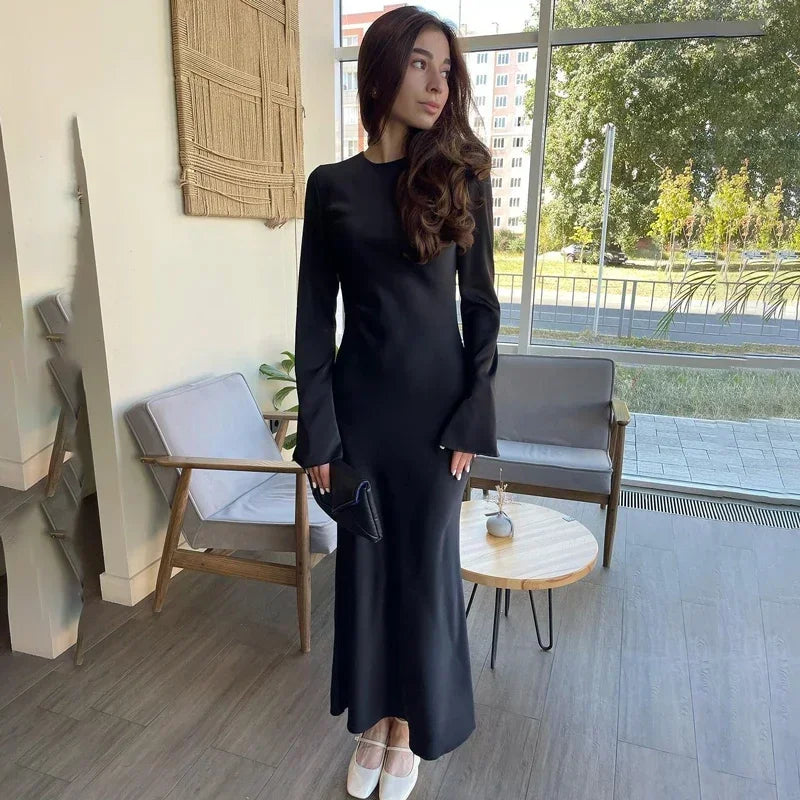  Vestido Maxi Cetim