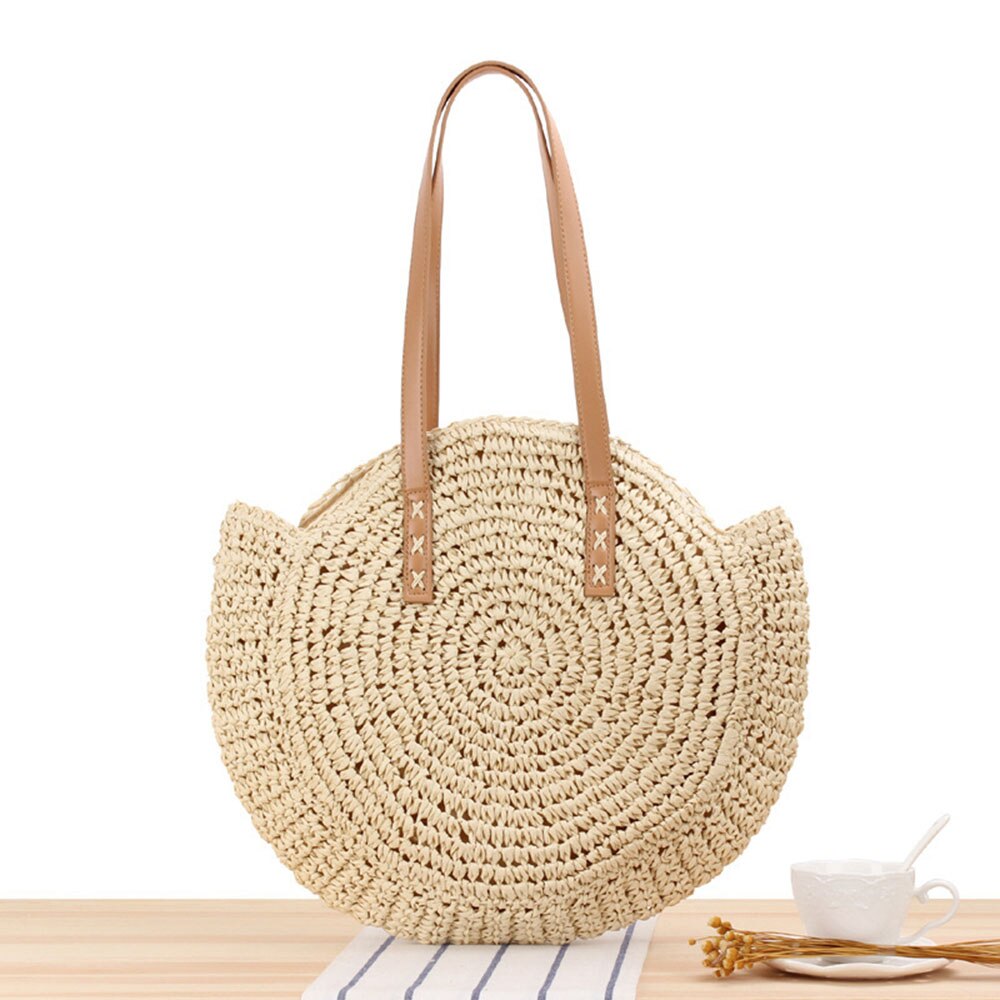 Bolsa de Ombro Tricô Praia