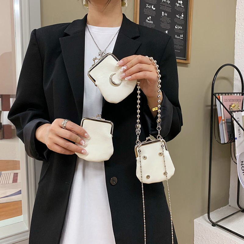 Mini Bag Moedas Branca