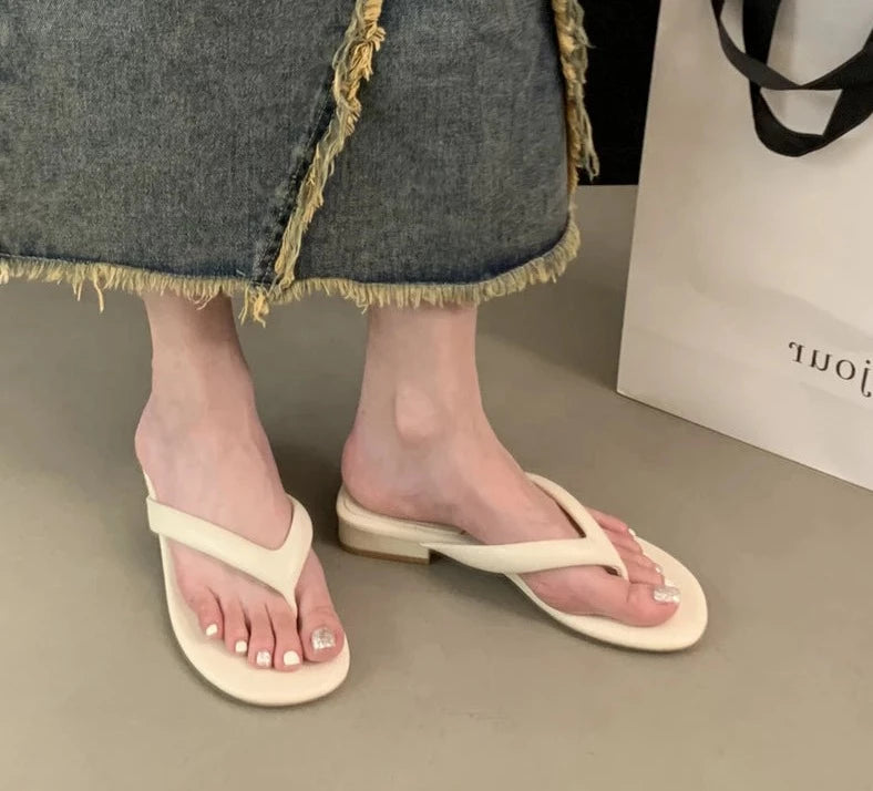 Chinelo Casual Minimalista Salto Baixo