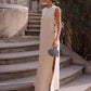 Vestido Longo Casual com Fenda Lateral