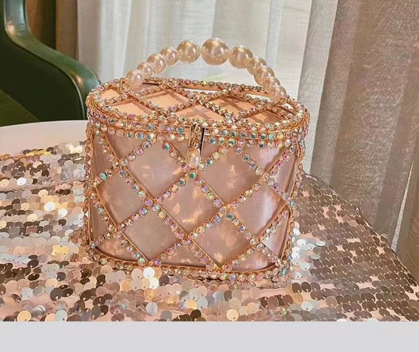 Bolsa de Balde Strass e Perola