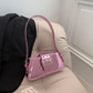 Bolsa Baguete Metalizada Rosa