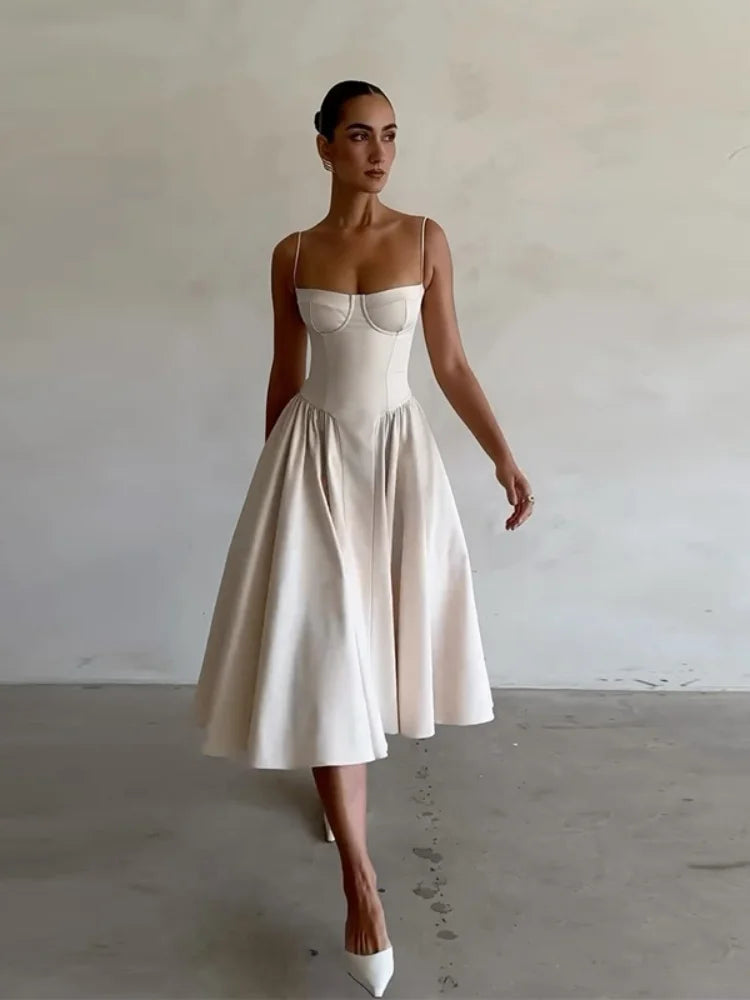 Vestido Longo Corset Retro 