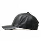 Boné de Couro Preto Masculino Estilo Hip Hop