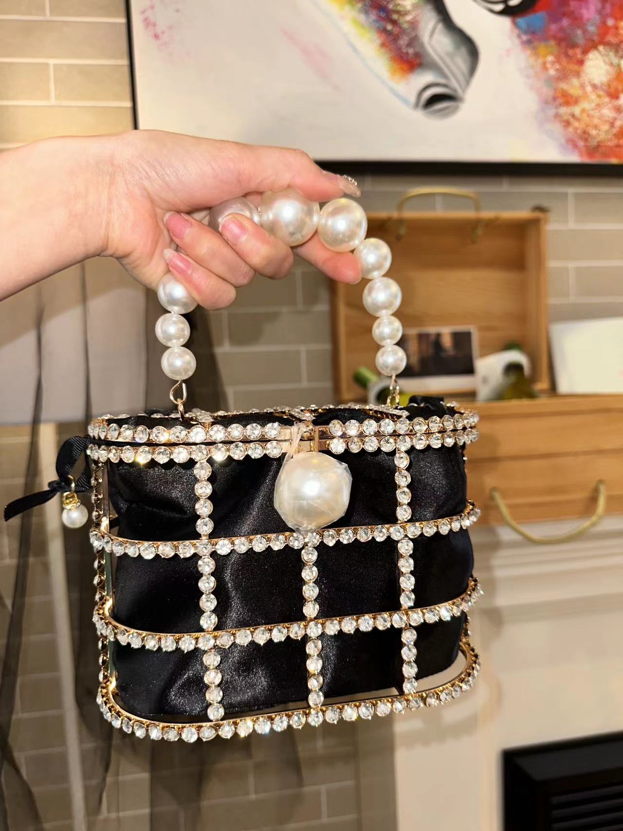 Bolsa de Balde Strass e Perola