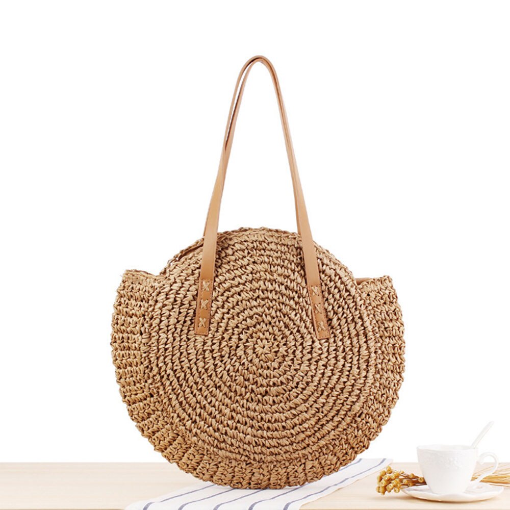 Bolsa de Ombro Tricô Praia