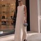 Vestido Longo Casual com Fenda Lateral