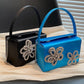 Mini Bolsa Caixa Quadrada Strass