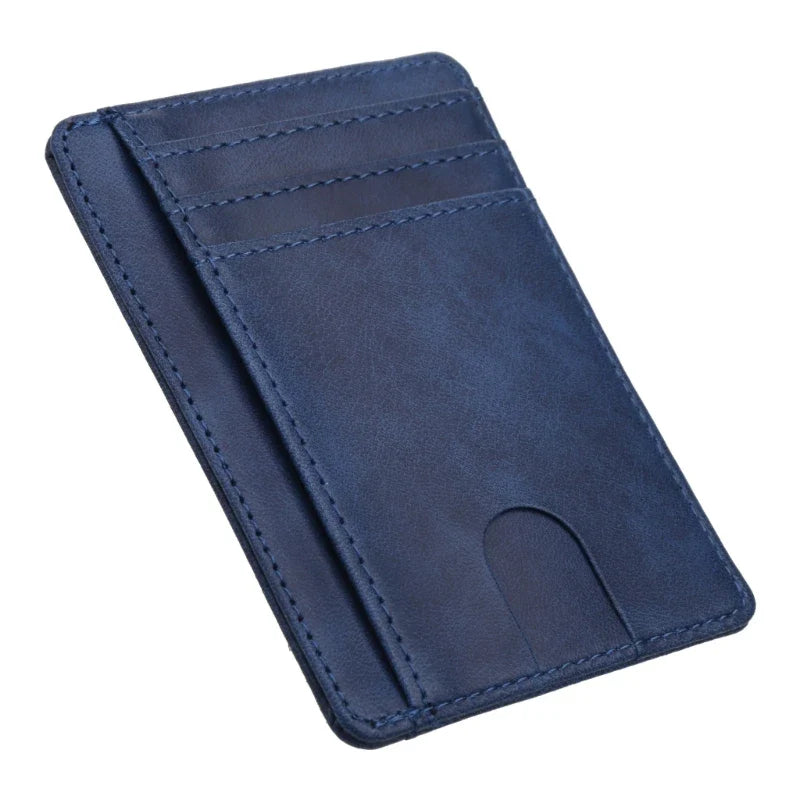 Carteira Minimalista Masculina RFID em Couro