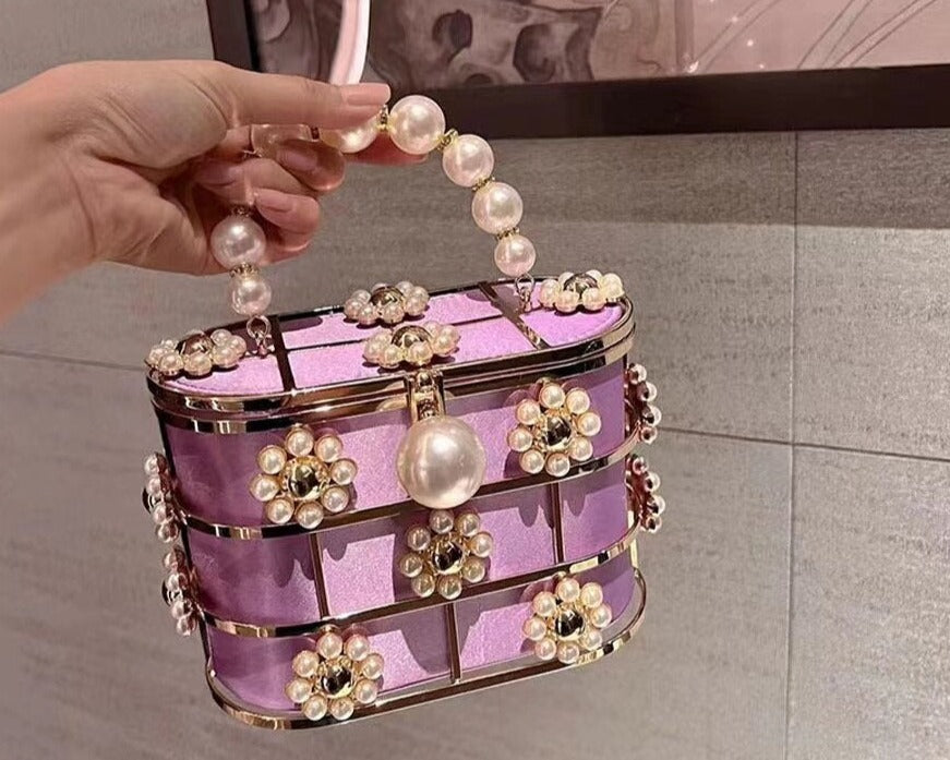 Bolsa de Balde Strass e Perola