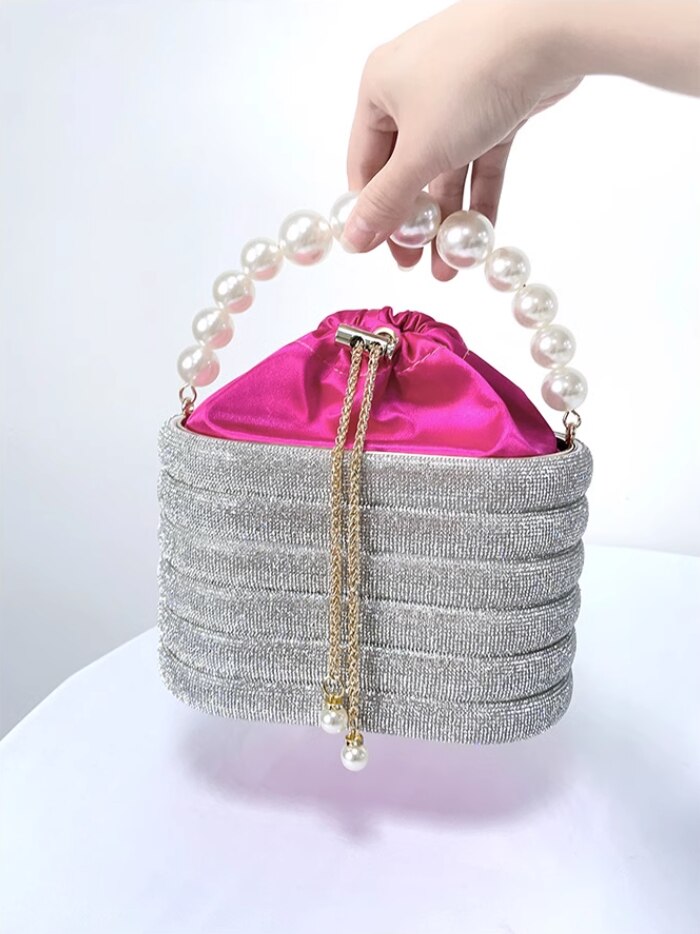 Bolsa de Balde Strass e Perola