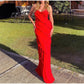 Vestido Longo no Chiffon com Babados