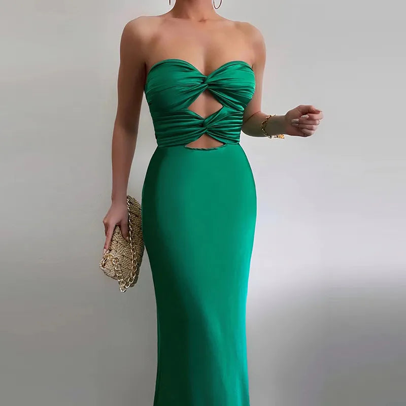 Vestido Longo de Cetim