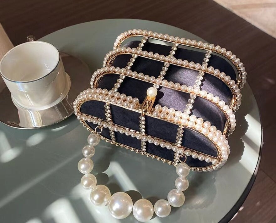 Bolsa de Balde Strass e Perola