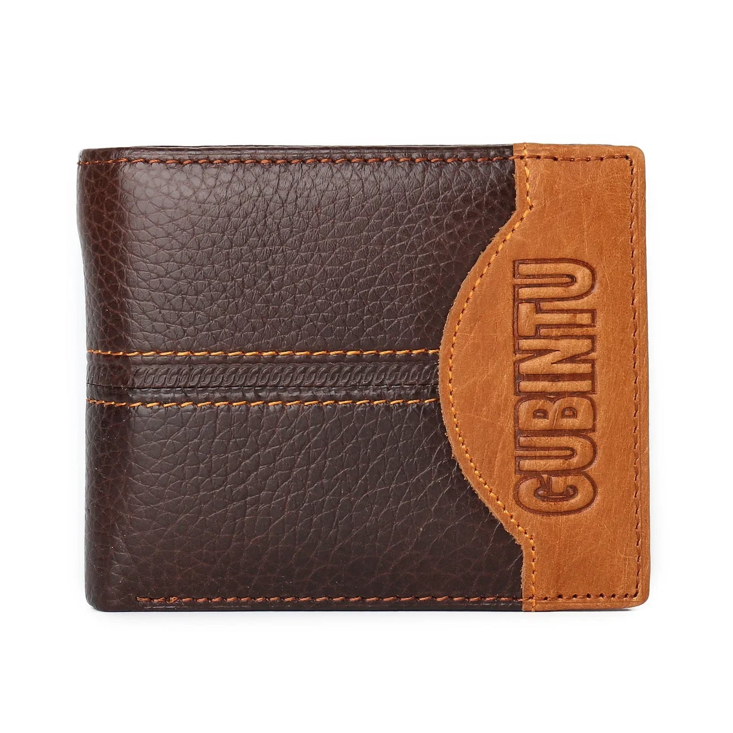 Carteira Masculina de Couro Genuíno com Zíper