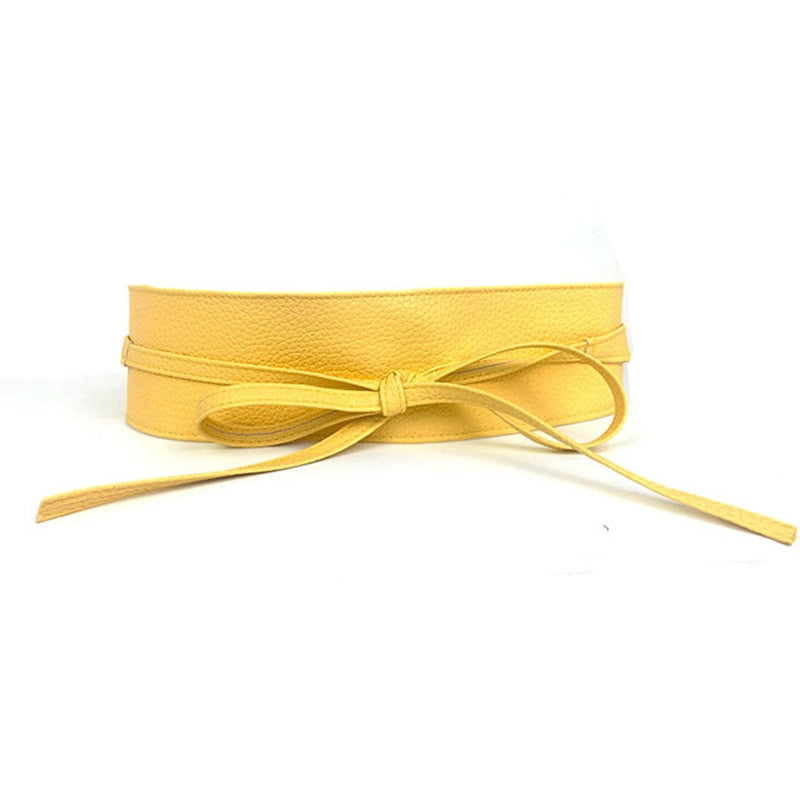 Cinto  Largo  Amarelo