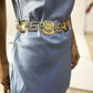 Cinto  Vestido Corrente Leao Metal  Feminino 