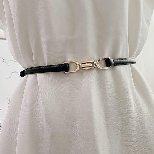 Cinto Couro Fino Feminino Fashion