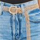 Cinto Feminino Corrente Strass Brilhante Dourado