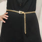 Cinto Corrente de Metal  Dourado